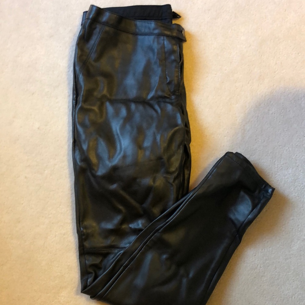 Faux leather pants